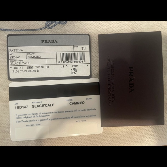 Prada Glacé Calf Cammeo Studded Crossbody Bag AUTHENTIC EXCELLENT CONDITION - Picture 11 of 12